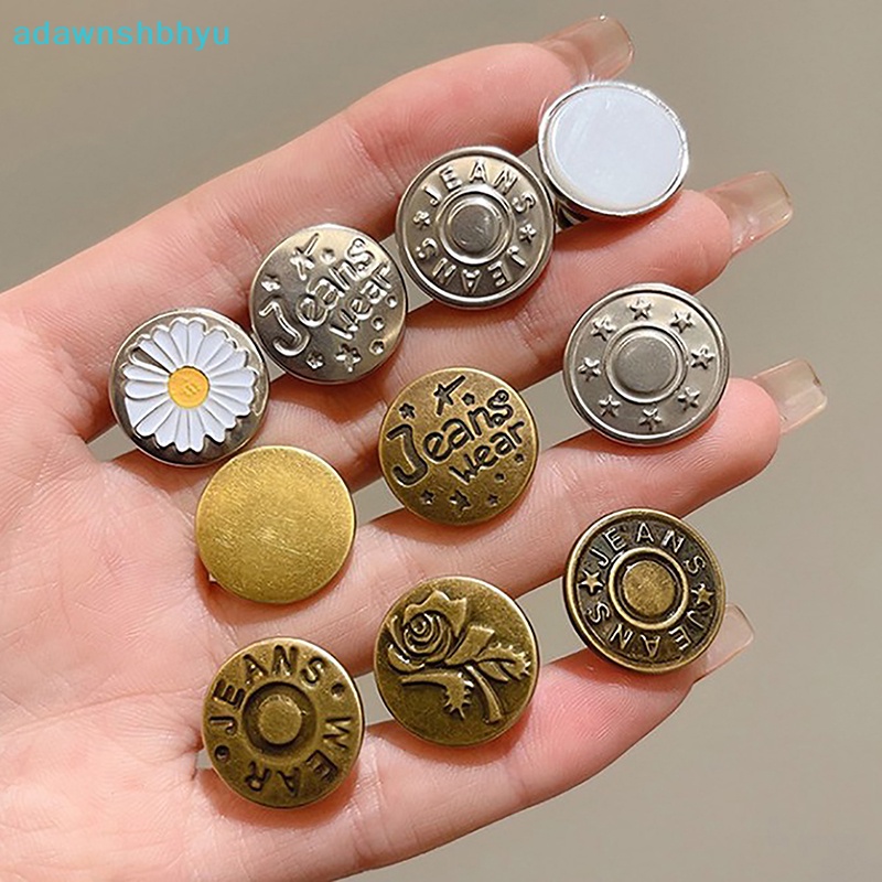 Set 5 Nút Quần Jean Thay Thế 17mm Không Cần May Bằng Kim Loại