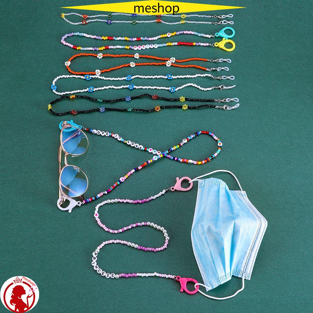 Dây Đeo Giữ Mắt Kính Đính Hạt Chữ Nhiều Màu Sắc Dễ Thương Cho Nữ