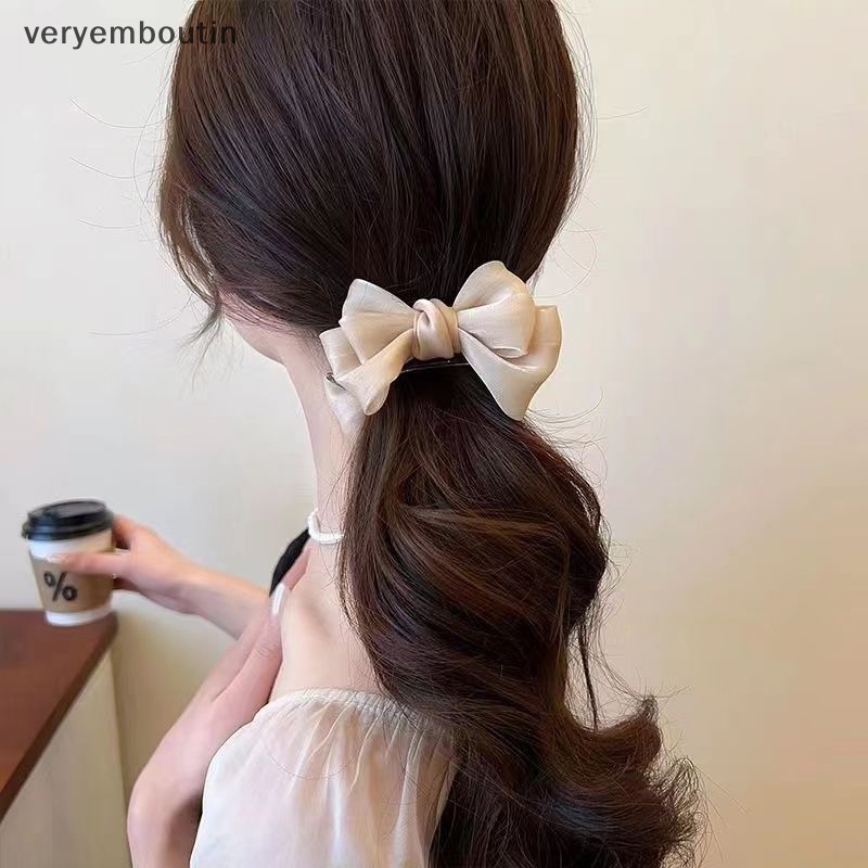 Kẹp Tóc Đính Nơ Phong Cách Hàn Quốc Thời Trang Cho Nữ