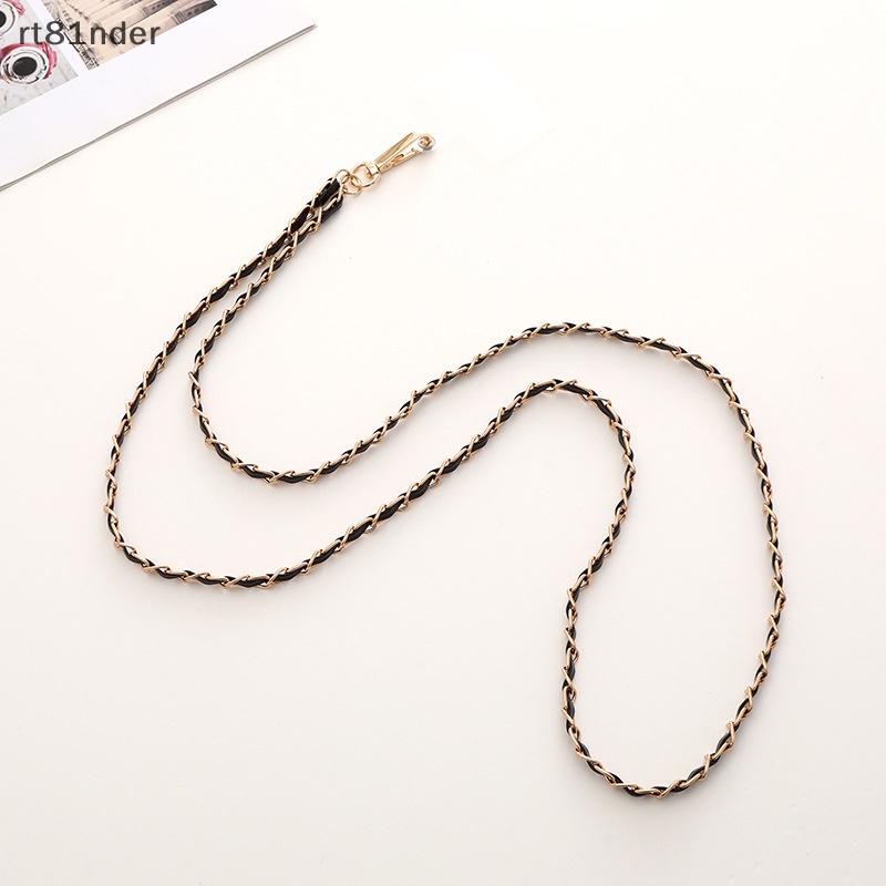 Rt Ốp Điện Thoại Dạng Túi Đeo Chéo Dây Mắt Xích Kim Loại Màu Vàng / Bạc Chống Thất Lạc