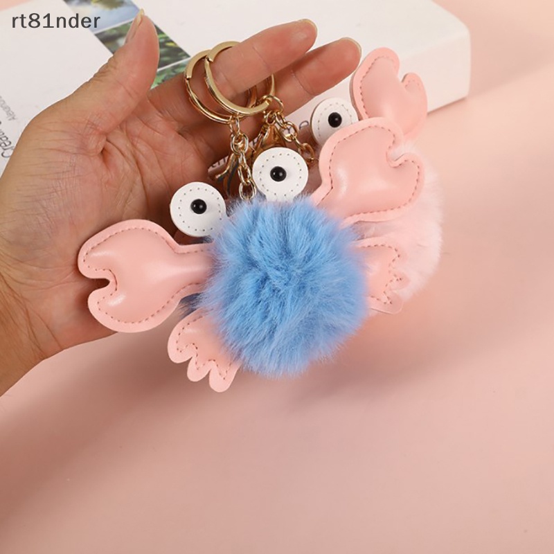 Rt Móc Khóa Hình Con Cua Bằng Da Dễ Thương Cho Nữ