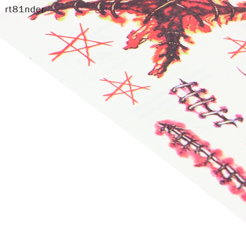 Set 10 Tấm Hình Xăm Dán Vết Sẹo Hóa Trang Halloween Độc Đáo