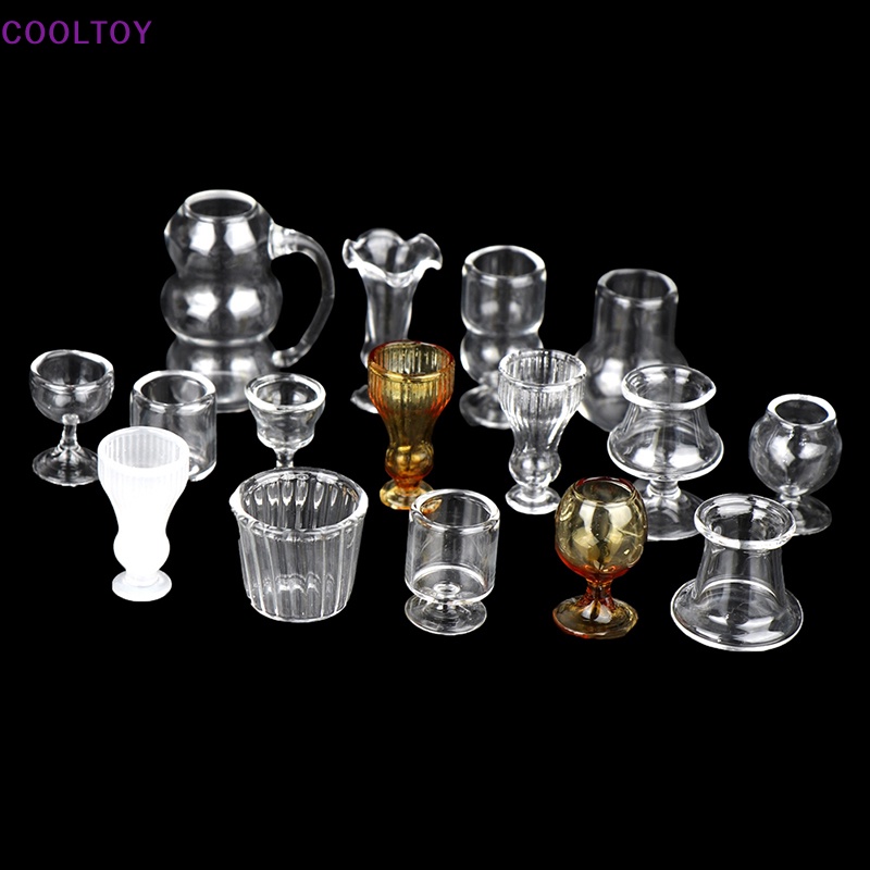 Cốc Thủy Tinh Trong Suốt Trồng Cây / Bánh Kẹo Tỉ Lệ 1: 12 Trang Trí Nhà Búp Bê