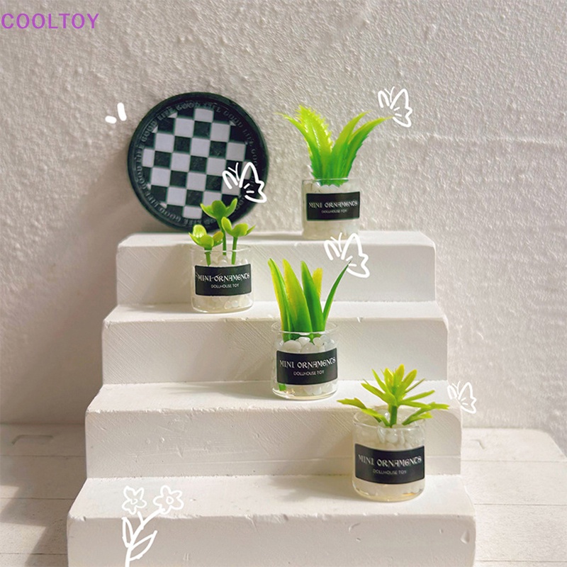 1 Chậu Hoa Nhỏ Xinh Trang Trí Nhà Búp Bê Tỉ Lệ 1: 12