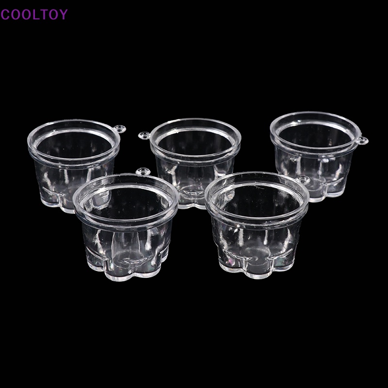 Cooltoy Set 5 Món Chén Dĩa Ly Cốc Trong Suốt Trang Trí Nhà Búp Bê