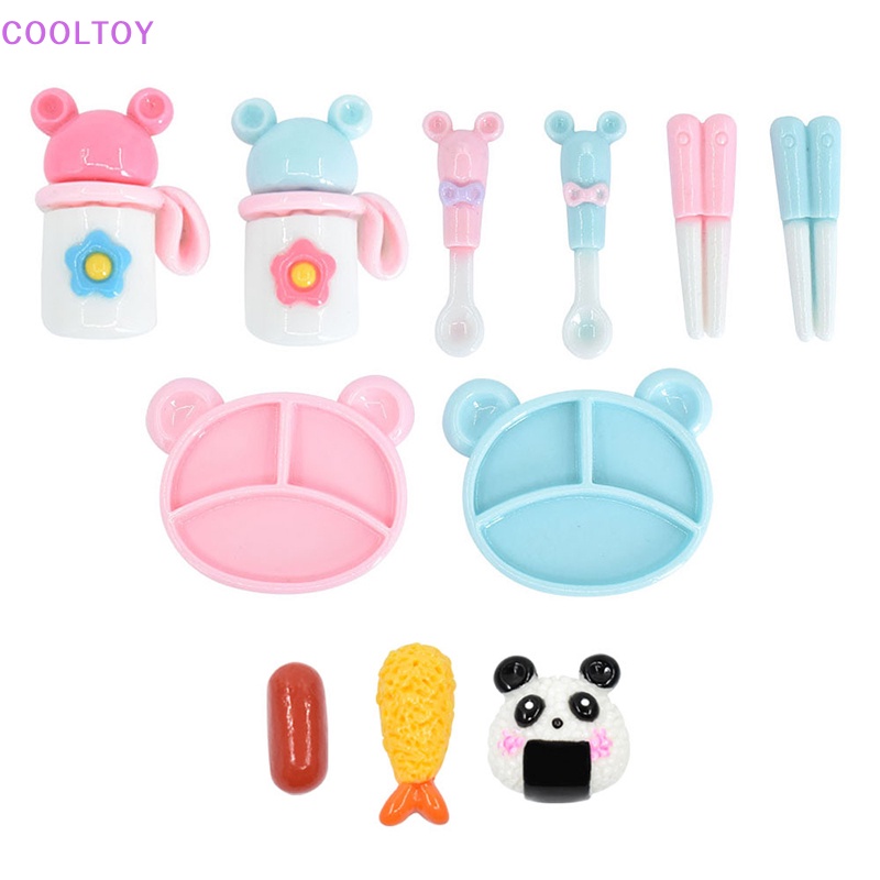 Cooltoy Set 10 Đĩa Ăn Tối Mini Dễ Thương Trang Trí Nhà Búp Bê DIY Bán Chạy