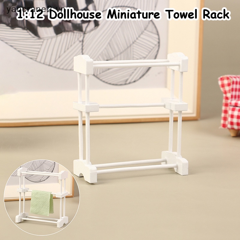 Giá Treo Khăn Lau Tay Màu Trắng Trang Trí Nhà Búp Bê 1: 12 {yancrane2.vn}