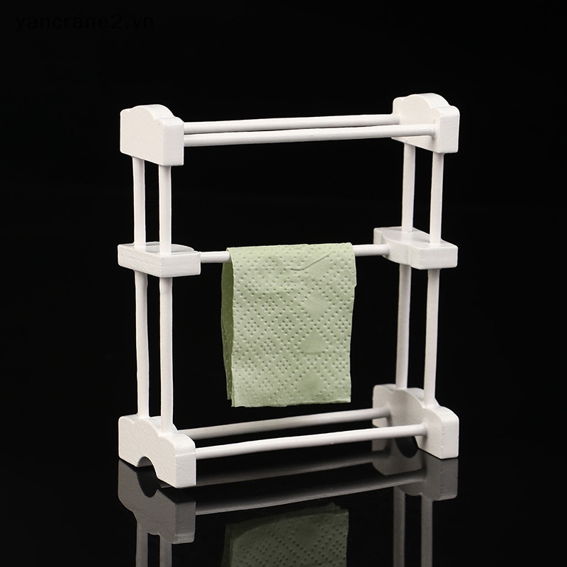 Giá Treo Khăn Lau Tay Màu Trắng Trang Trí Nhà Búp Bê 1: 12 {yancrane2.vn}