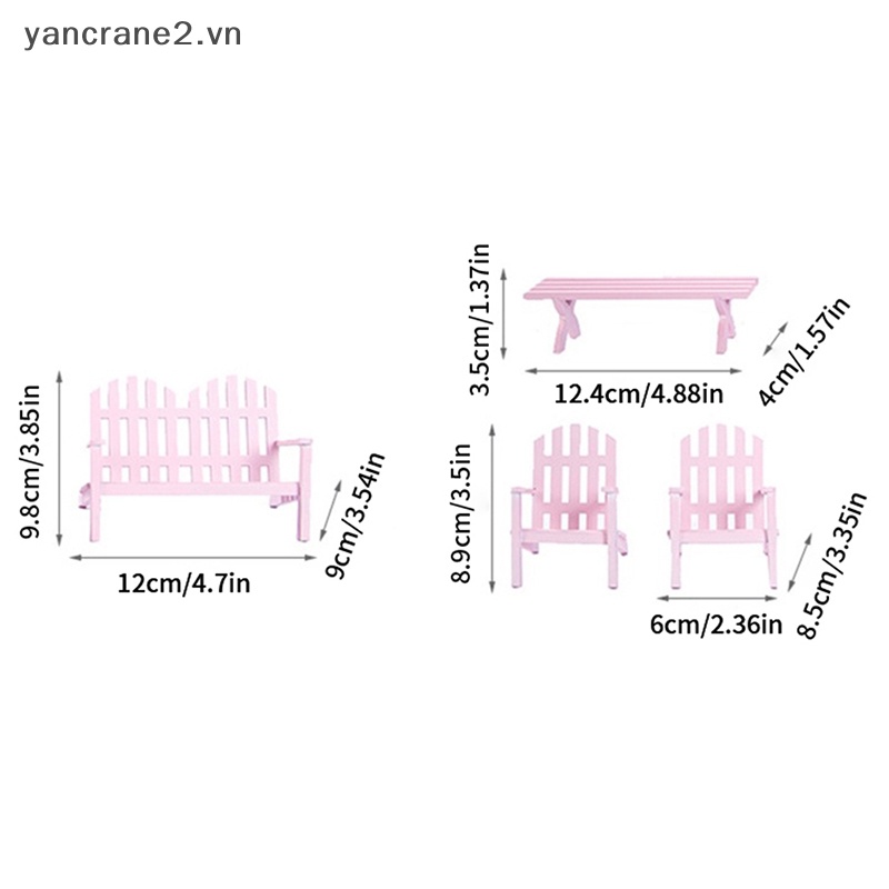 1 Bộ Mô Hình Ghế Dài / Đôi / Ghế Dài 1: 12 Độc Đáo Trang Trí Nhà Búp Bê