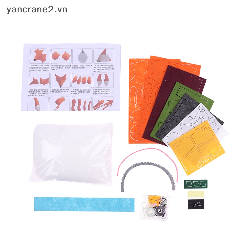 Bộ 2 Túi 2 Túi Đồ Chơi Gia Đình Cáo Bằng Vải Nỉ Không Dệt Thủ Công DIY