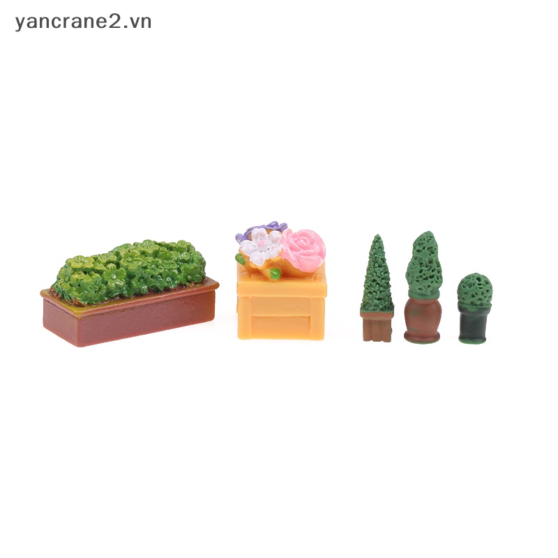 Bộ 2 Cây Cảnh Nhân Tạo Thu Nhỏ Dành Cho Nhà Búp Bê {yancrane2.vn}