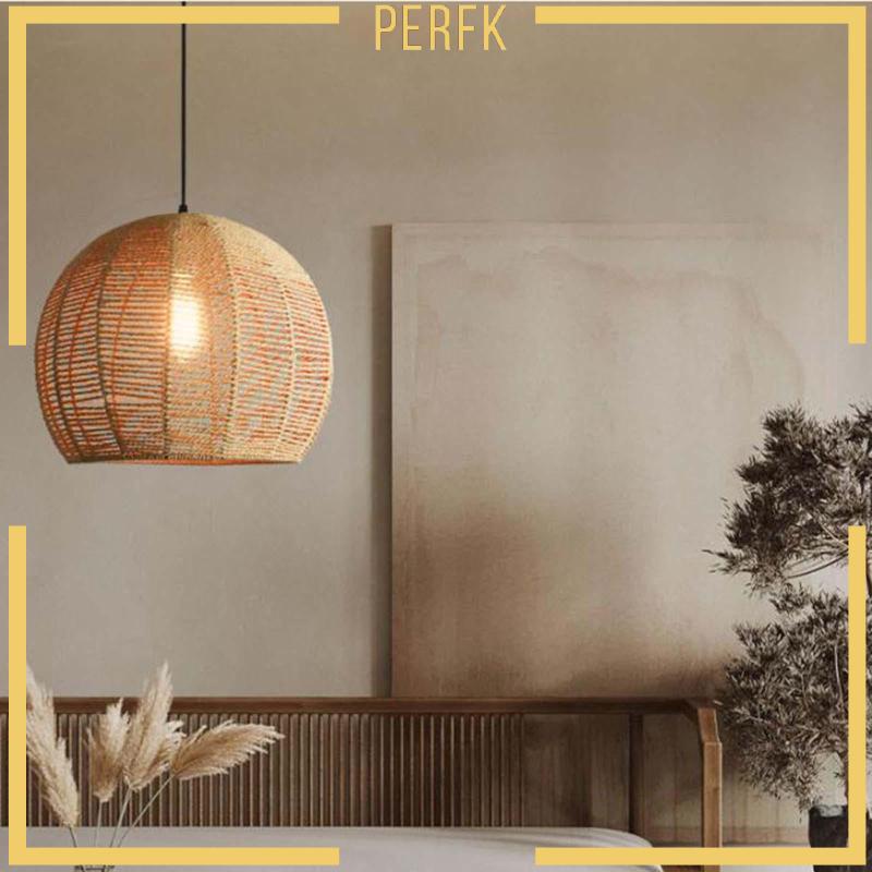 [Perfk] Lồng Treo Bóng Đèn Dây Thừng Cố Định Mộc Mạc