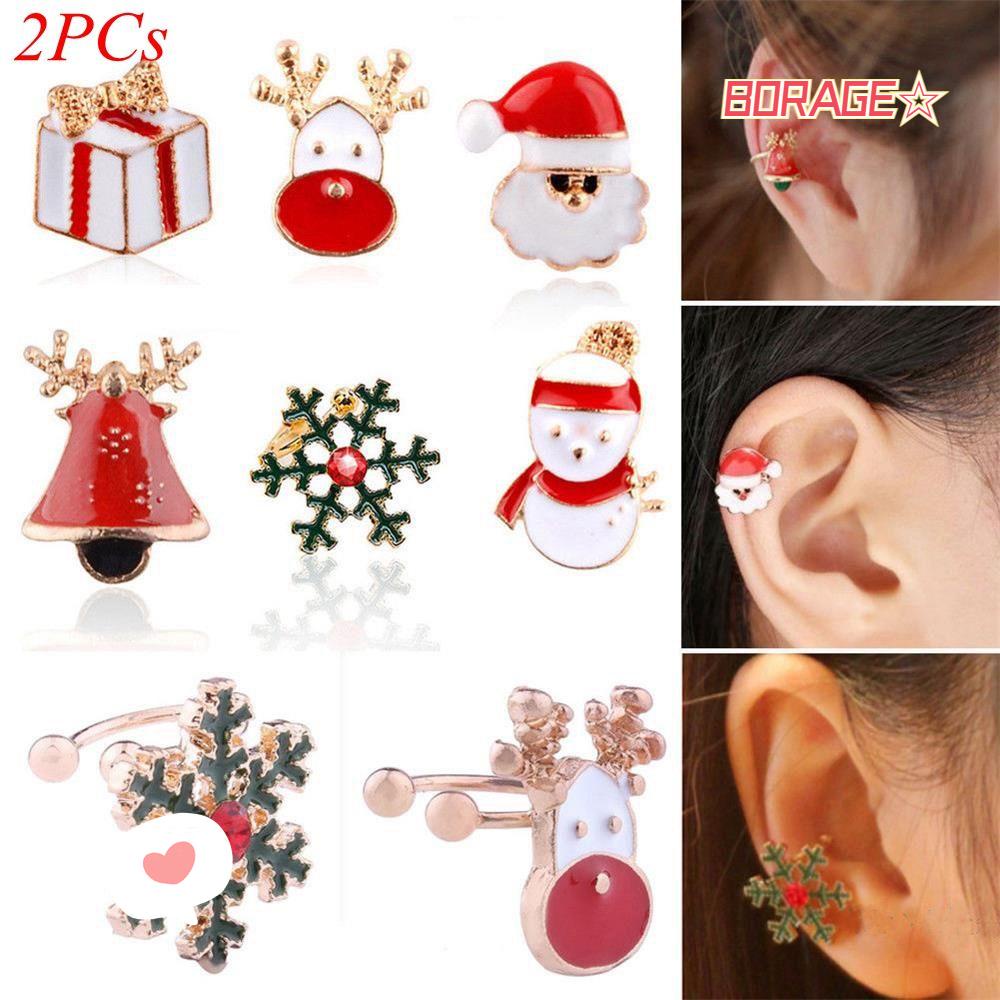 Set 2 Khuyên Tai Đeo Vành Tai Thời Trang Cá Tính Dành Cho Nữ