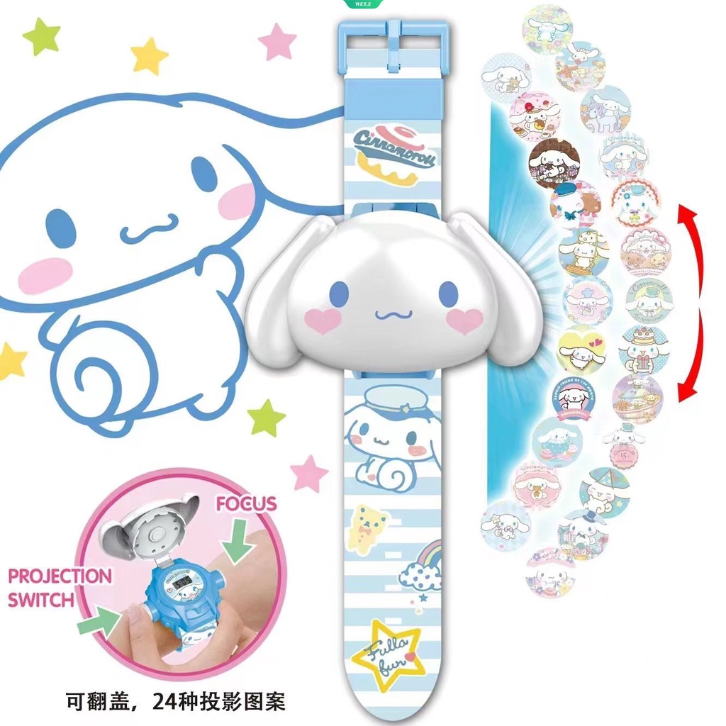 Mới 2023 Mới Đồng Hồ Sanrio Thời Trang Hàn Quốc Cinnamoroll My Melody Kuromi Hoạt Hình Đa Dạng Làm Quà Tặng Cho Bé Gái Sinh