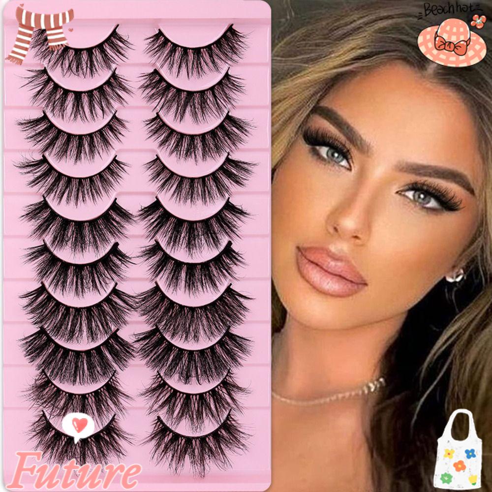 Bộ 10 Cặp Lông Mi Giả Thời Trang Cho Nữ