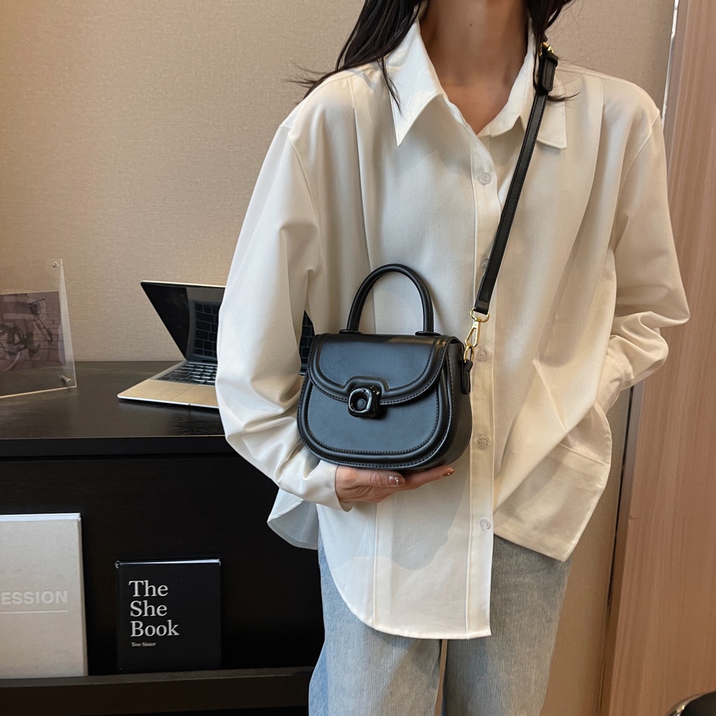 Túi Đeo Chéo Một Bên Vai Màu Trơn Thời Trang Xuân Hè Phong Cách Hàn Quốc Mới Đơn Giản Dành Cho Bạn Nữ