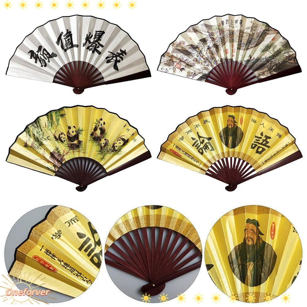 Quạt Xếp Cầm Tay Bằng Lụa 10 inch Phong Cách Trung Hoa