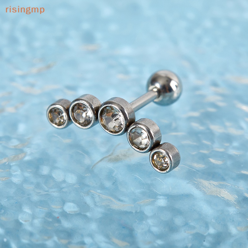 Khuyên Đeo Vành Tai Bằng Thép Không Gỉ Đính Đá Pha Lê Thời Trang Cho Nữ
