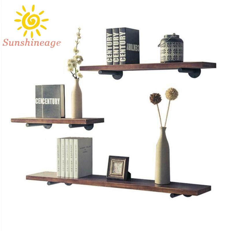 Giá Đỡ Kệ Sách Gắn Tường Bằng Sắt Phong Cách Steampunk Độc Đáo Trang Trí Nhà Cửa