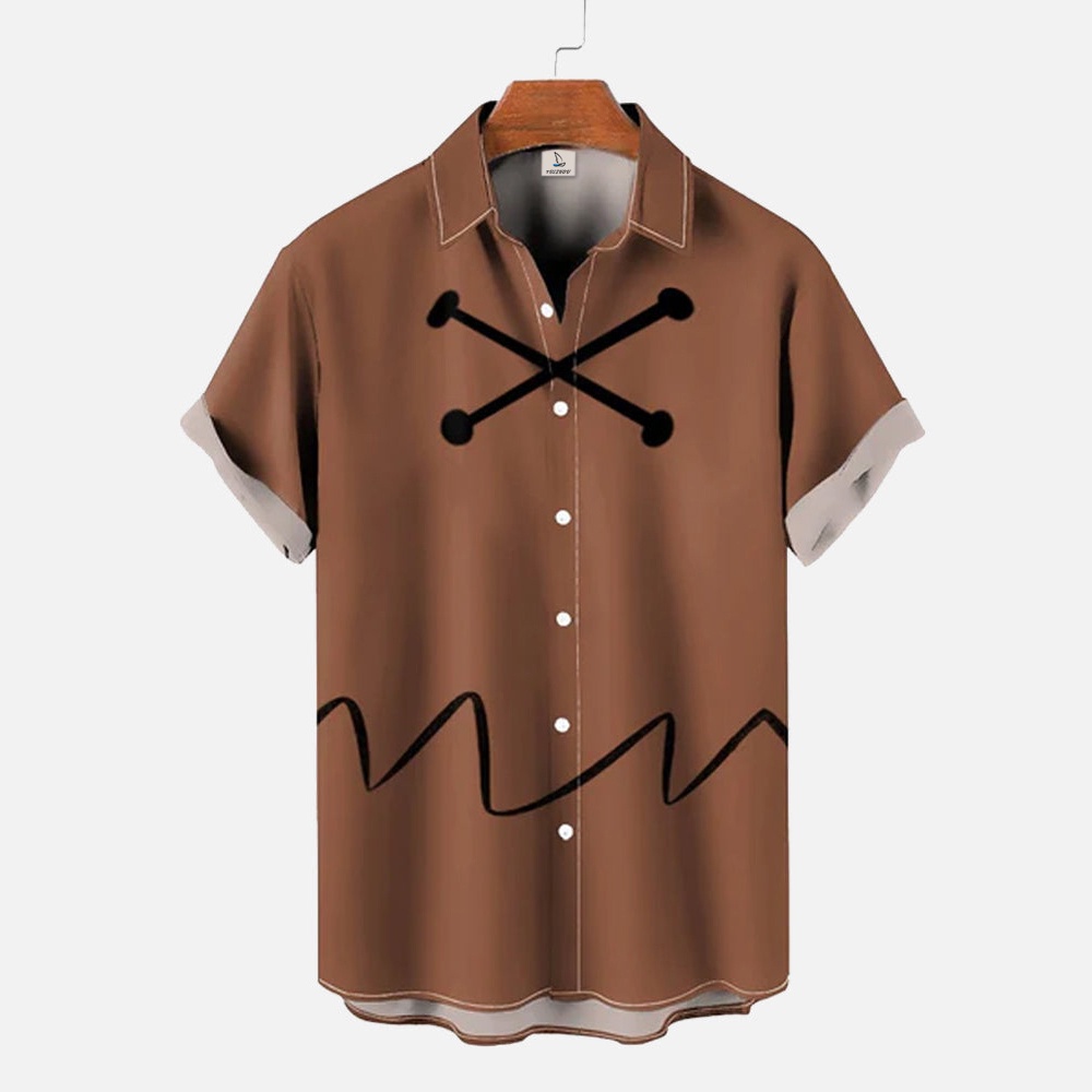 Áo Sơ Mi Ngắn Tay In Họa Tiết 3D Thời Trang Mùa Hè 2023 Cho Nam