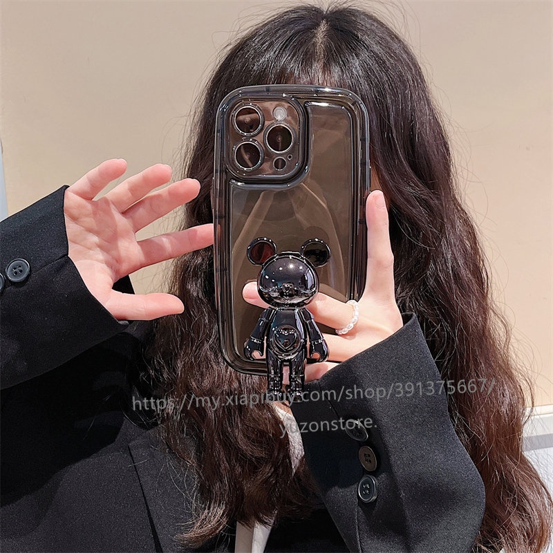 Ốp Điện Thoại Mềm Có Giá Đỡ Hình Gấu Cho Realme 111 Pro + Realme 110 8 5G / Realme 11 Pro + Realme 10 8 5G