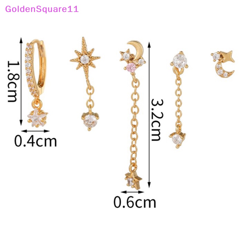 Bông Tai Mạ Vàng Đính Đá Zircon Thời Trang 2023