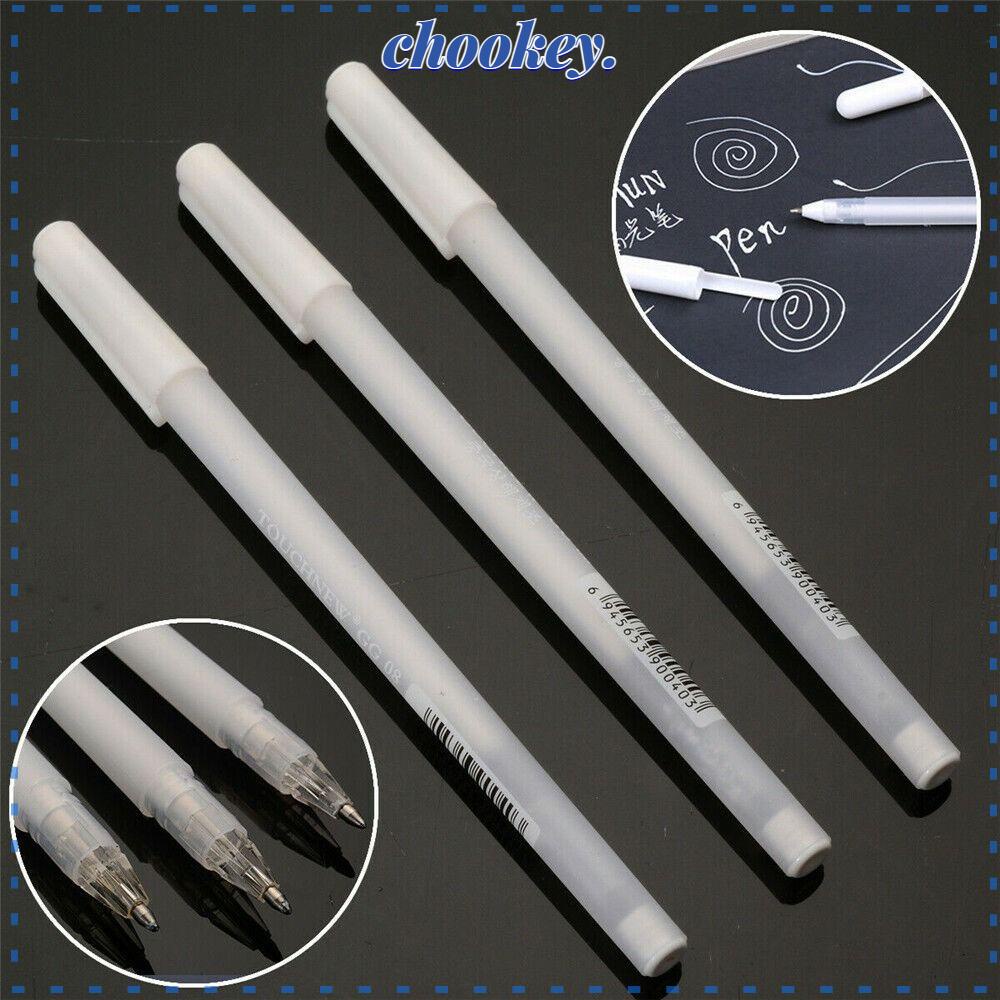 CHOOKEY Bộ 5 Bút Lông Màu Trắng Ngòi 0.8mm