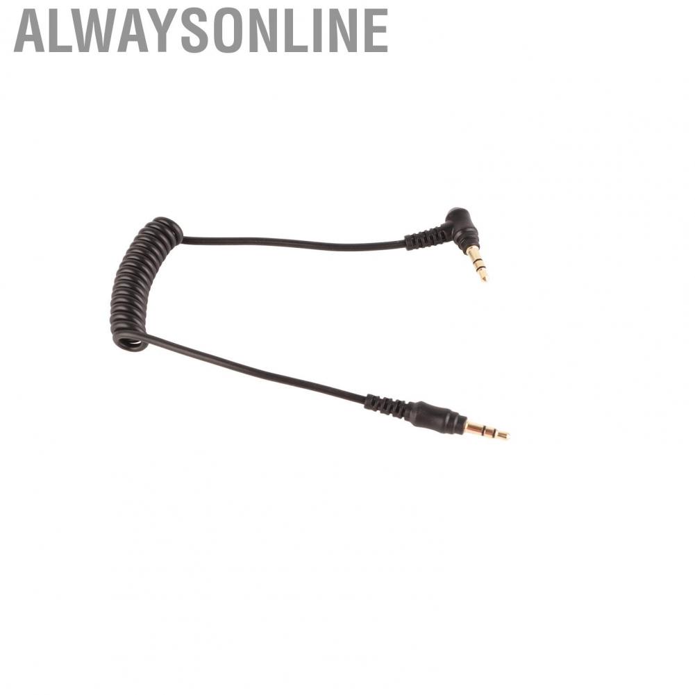 Alwaysonline 3.5mm TRS‑TRS Audio Cable for Connecting Microphone &amp;  Spring Adapter Wire