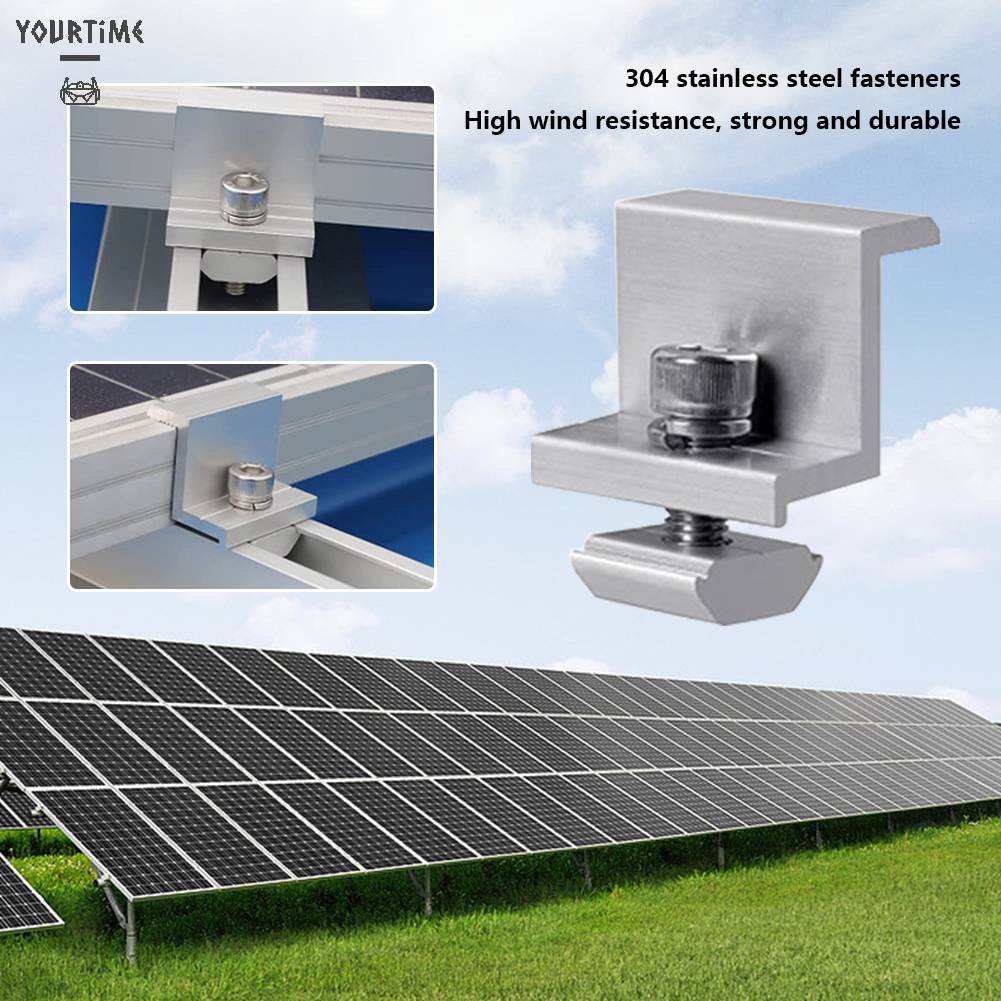 Bộ 4 Giá Đỡ Tấm Pin Năng Lượng Mặt Trời Bằng Hợp Kim Nhôm Gắn Nóc Xe