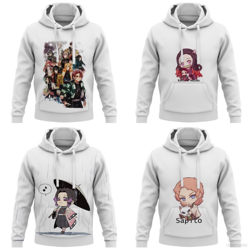 Áo Hoodie Tay Dài Hóa Trang Nhân Vật Anime Demon Slayer Thời Trang