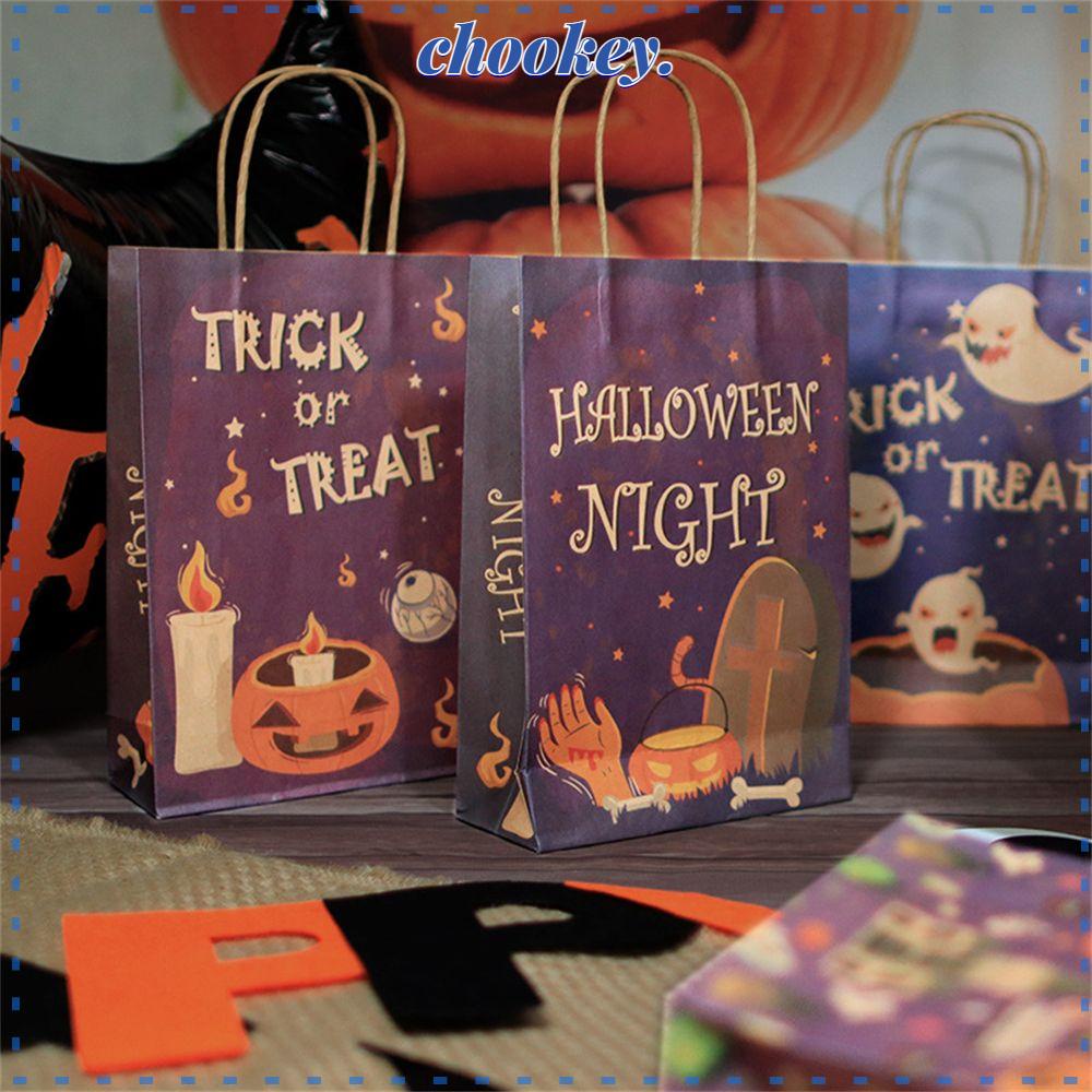 CHOOKEY Set 10 Hộp Giấy Đựng Kẹo Phong Cách Halloween Mới