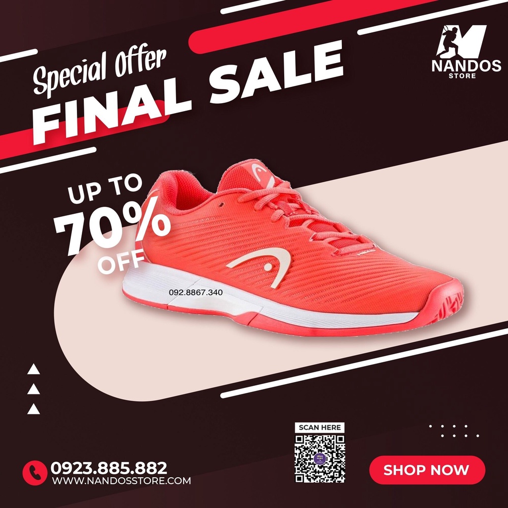 Giày tennis Head chính hãng Revolt final sale
