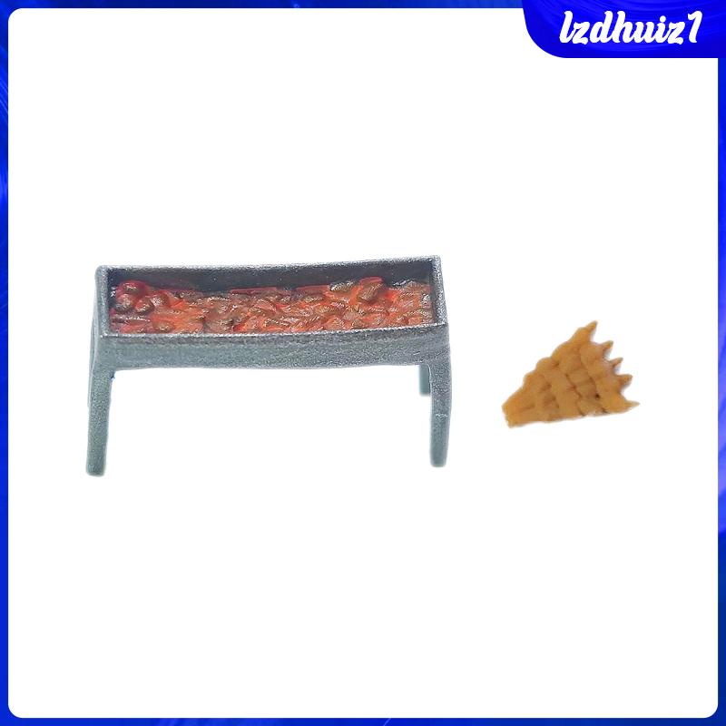 [Lzdhuiz] Set 2 Xiên Nướng Thẳng Đứng 1 / 64 Dùng Để Trang Trí Phong Cảnh Diorama DIY