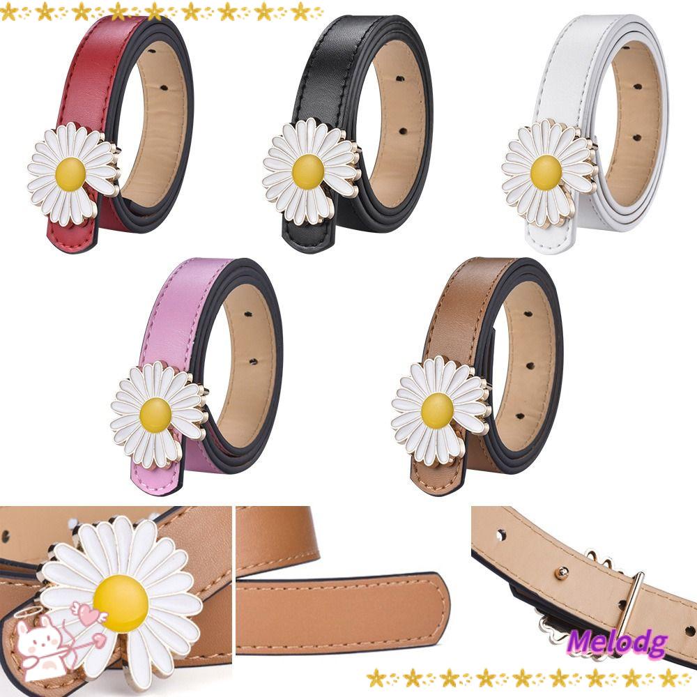 MELODG Thắt Lưng Có Khóa Hình Hoa Cúc Tùy Chỉnh Thời Trang Cho Bé