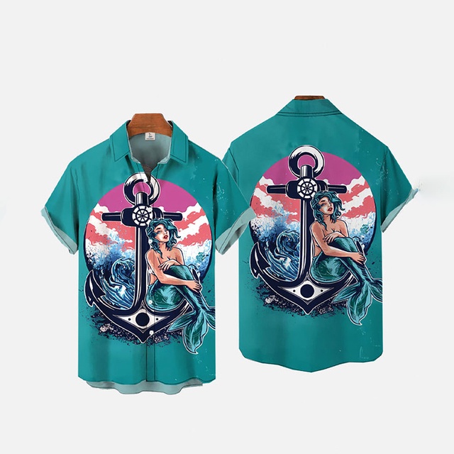 Áo Sơ Mi Ngắn Tay In Họa Tiết Hoạt Hình 3D Thời Trang Mùa Hè Cho Nam