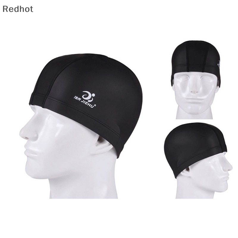 &lt; Redhot &gt; Mũ Bơi Thể Thao Dài Bằng Da PU Co Giãn Bảo Vệ Tai Chống Nước Cho Người Lớn Giảm Giá