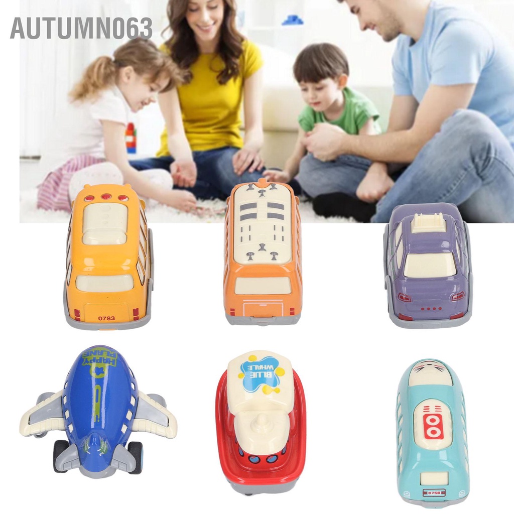 Autumn063 6 Chiếc Xe Ô Tô Mô Hình Kéo Lại Thiết Kế Các Loại Phong Cách Dễ Thương Sáng Hợp Kim Hoạt Bộ Cho Trẻ Em Họ Học