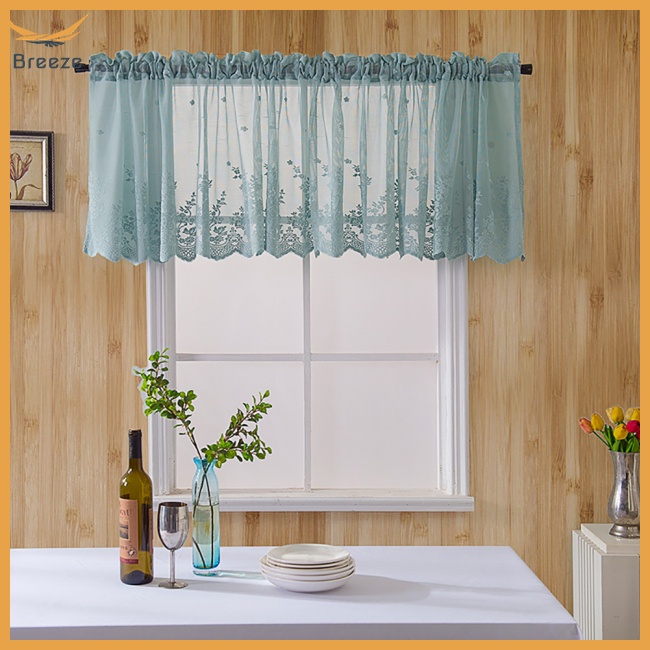 Rèm Cửa Ngắn Phối Ren Nhẹ Nhàng Trang Trí Phòng Ngủ / Nhà Bếp