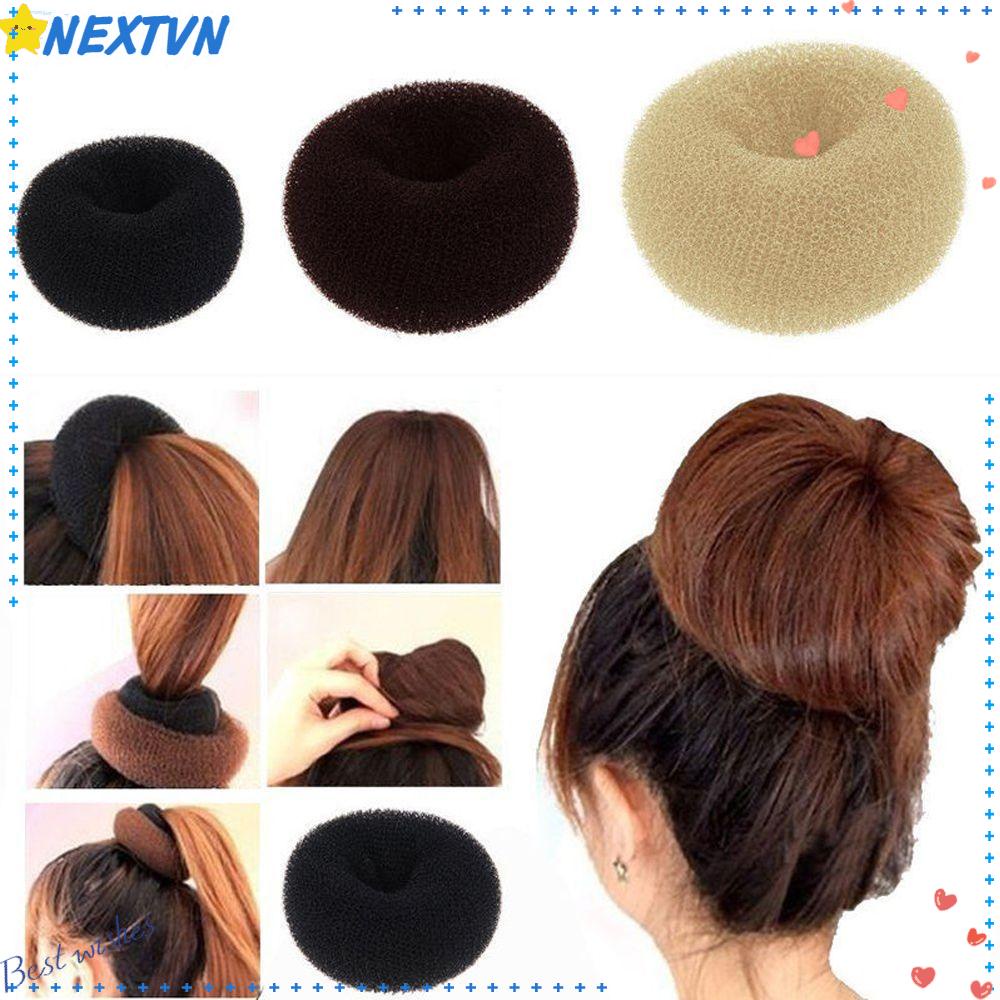 Bộ 3 Dây Cột Tóc Hình Bánh Donut Xinh Xắn Cho Nữ