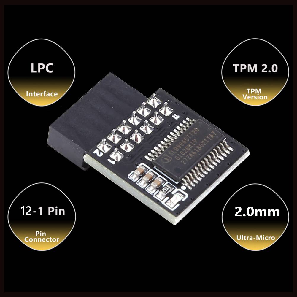 Mô Đun An Ninh Mã Hóa TPM 2.0-9665 12Pin Cho Thẻ Bài Gigabyte