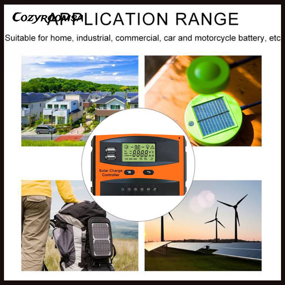 Bộ Điều Khiển Sạc Năng Lượng Mặt Trời 20A 30A 12V 24V PWM