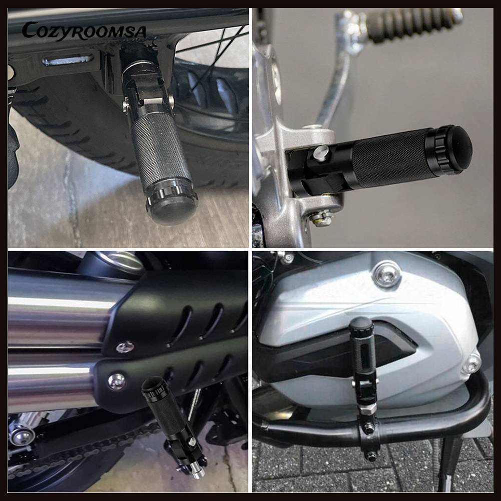 Bàn Đạp Để Chân Phía Sau Bằng Nhôm Chống Trượt Có Thể Gấp Gọn Cho Xe Mô Tô ATV UTV