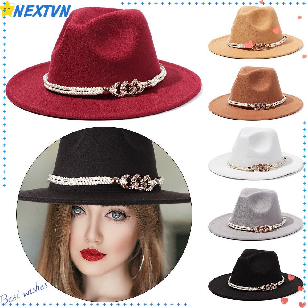 Mũ Rộng Vành Vải Len Phong Cách Anh Quốc Thời Trang Cho Nữ