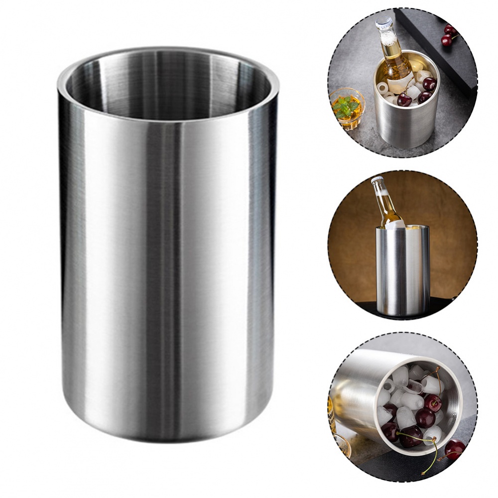 1 Xô Đựng Đá Bằng Thép Không Gỉ 1.6L 19cm * 12cm