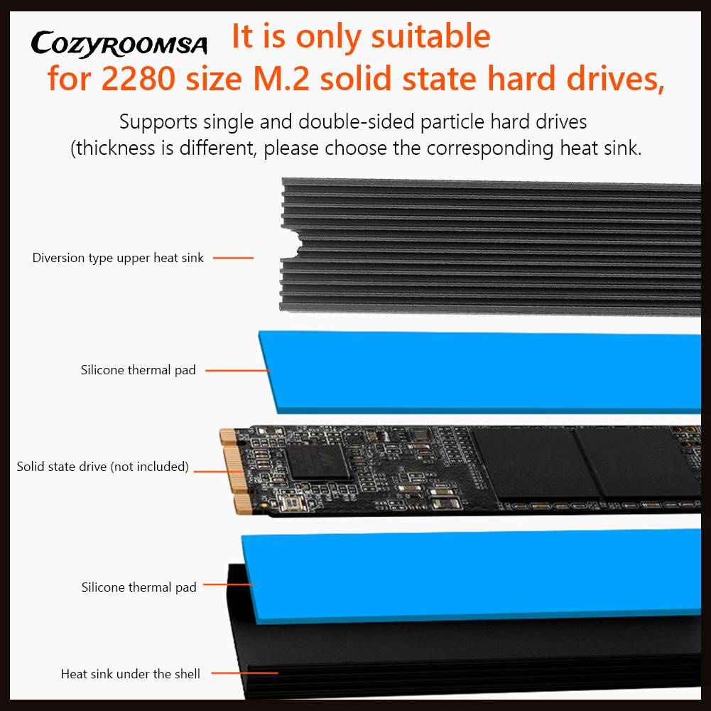 Bộ TảN NhiệT M.2 NVMe SSD Cho MáY TíNh M.2 2280