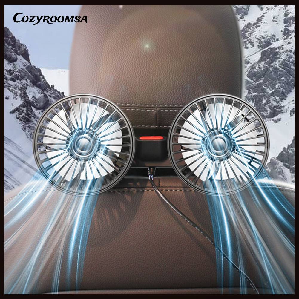 Quạt Thông Gió Hai Đầu 12V / 24V Cho Xe SUV