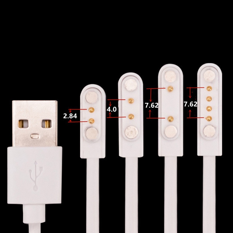 Dây Cáp Sạc Khẩn Cấp 2Pin 4Pin Cho Đồng Hồ Thông Minh Khoảng Cách 2.84mm 4mm 7.62mm 60cm
