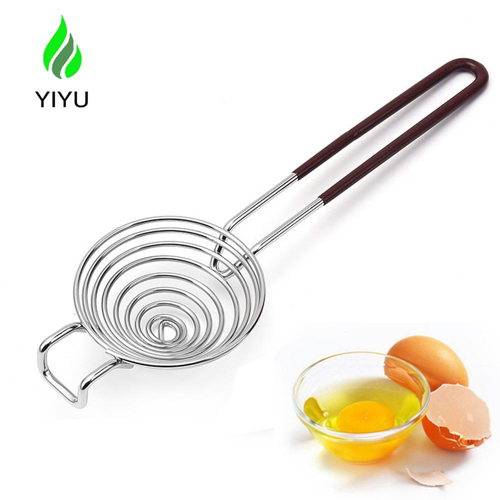 Phễu Tách Lòng Đỏ Trứng Bằng Thép Không Gỉ Với Tay Cầm Dài Tiện Dụng
