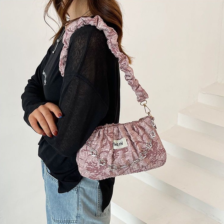 Túi Đeo Vai / Kẹp Nách Quai Xích Đa Năng Thời Trang Mùa Hè Kiểu Pháp Hàng Mới Dành Cho