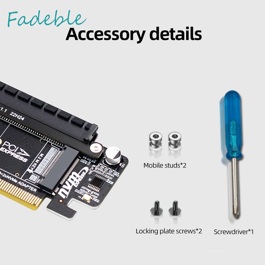Thẻ Mở Rộng PCIe X16 Sang X8 + X4 + X4 2280 / 2260 / 2242 / 2230 SSD